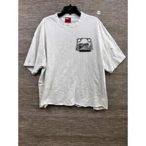 Vintage MiM Shirt Mens One Size White Chevy Car Racing Graphic Tee Made USA